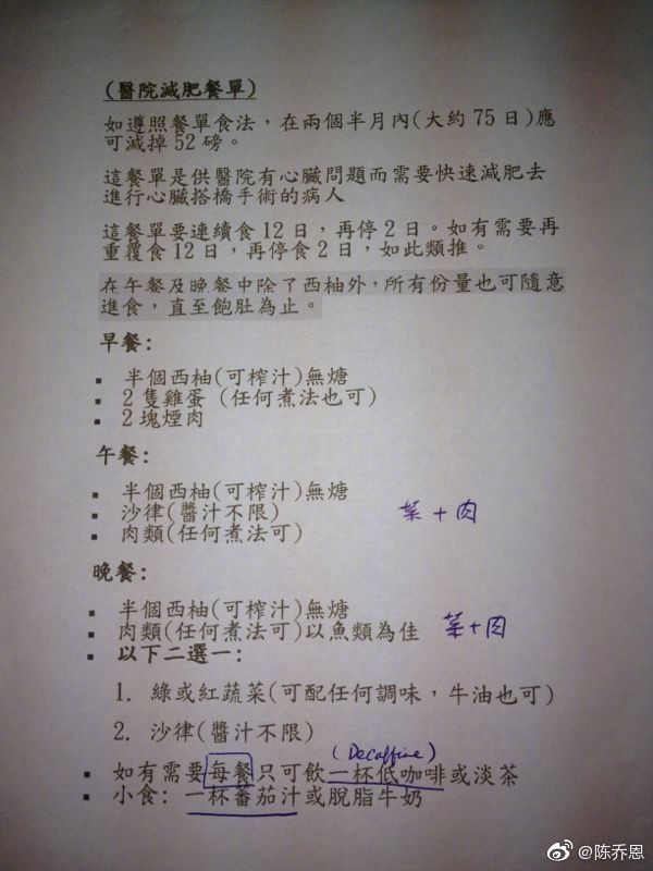 减肥餐单