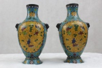 铜胎掐丝珐琅鱼纹辅首樽