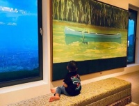 周杰伦分享儿子赏画照 罗密欧盘腿坐背影呆萌可爱