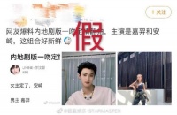 嘉羿出演内地剧版《一吻定情》？经纪公司回应