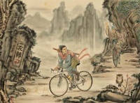 专造假画的大师：因“萧何月下追韩信”走红，假画系列能把人笑傻