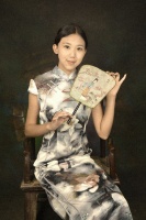 旗袍美女人像摄影 中国风的传统风格美 文雅端庄东方时尚