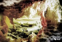 看到《别有洞天》的江水、小舟和草木，竟说不上是山水画还是油画