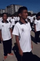 搞笑gif-孩子他爷爷给他做车车，百公里油耗仅一把米