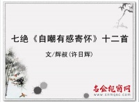 七绝《自嘲有感寄怀》十二首
