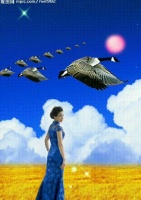 上联：雁叫云天秋绝唱，下联？