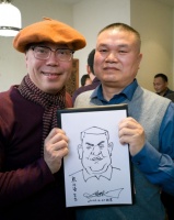 画家周中华用“一分钟画像”向交出卓越抗疫答卷的人们致敬