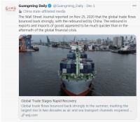 WSJ: Global trade stages rapid recovery
