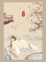 国风的意境写实~是不是看见就很向往这种生活场景。国风插画