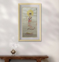 烙画观音菩萨像，见者家宅保平安