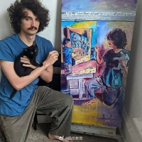 无限套娃的画中画中画中画 ##自画像##创意##美术# ​​​​