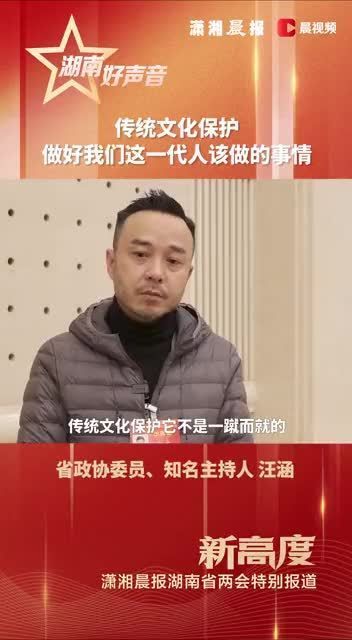 汪涵:传统文化保护更多的是需要坚持