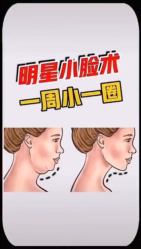 明星小脸术,一周小一圈
