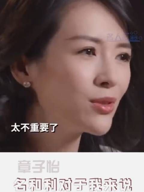 章子怡接受采访表示:名啊利啊，对她来说太不重要了……