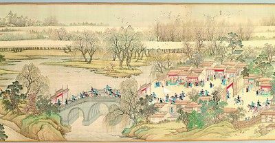 藏于法国吉美国立亚洲艺术博物馆的《康熙南巡图》第四卷(局部)