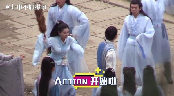 Angelababy、马天宇片场路透，开拍前热聊好欢乐……