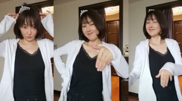 牛莉久违晒跳舞小视频，头戴皇冠扮公主，活力四射真年轻
