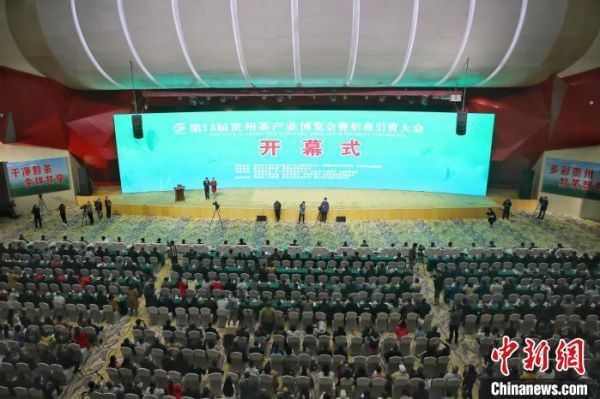 图为第13届贵州茶产业博览会开幕式。　瞿宏伦 摄