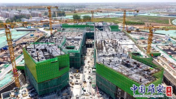 雄安宣武医院项目建设现场。中国雄安官网记者牛思佳 摄