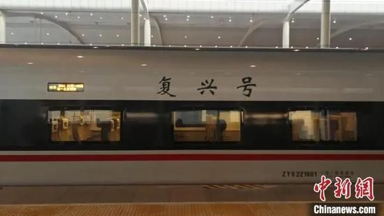 资料图：哈尔滨站停靠的复兴号动车组。周晓舟 摄