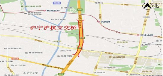 图说：沪宁沪杭立交桥位置  受访者供图（下同）