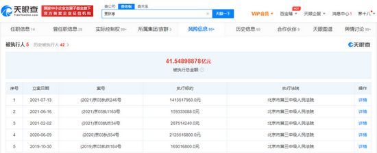 贾跃亭恢复被执行1413517950元