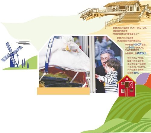第57届法国国际农业博览会2020年2月份在巴黎凡尔赛门展览中心举行。图为一对父子在博览会上参观。新华社记者 高 静摄