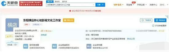林心如工作室已被注销