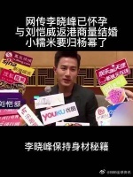 网传李晓峰已怀孕!与刘恺威返港商量结婚,小糯米要归杨幂了?