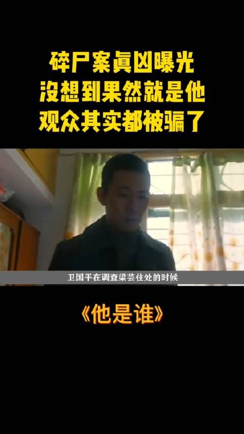 他是谁:碎尸案真凶曝光,没想到果然就是他,观众其实都被骗了.