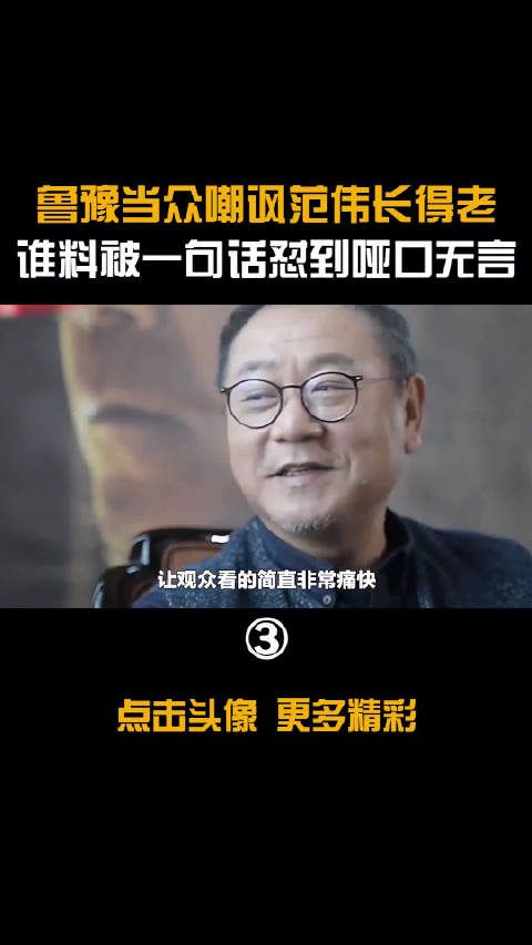 鲁豫当众嘲讽范伟长得老,谁料被一句话怼到哑口无言