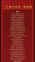 二十届中央第一轮巡视对象公布