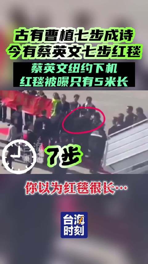 古有曹植五步成诗 今有蔡英文七步红毯