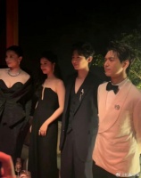 昨天卡地亚活动，李现、白敬亭、张婧仪、宋佳 合照路透