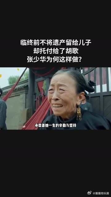 临终前不将遗产留给儿子,却托付给了胡歌,张少华为何这样做?