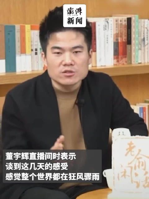 董宇辉谈这几天的感受:感觉整个世界都在狂风骤雨
