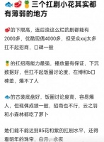 有网友对赵露思、白鹿、虞书欣三位抗剧小花做了总结……