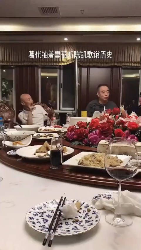 葛优听陈凯歌讲历史,虽然是坐着,但还是好像葛优躺