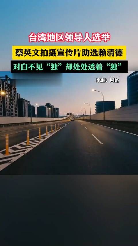 台湾地区领导人选举,蔡英文拍摄宣传片助选赖清德……