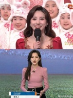 王嘉宁是最适合春晚妆的，更精神明艳了 马凡舒咋样都是美女……