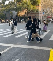 有网友上海偶遇陆毅鲍蕾一家四口，他们家人均大长腿啊！