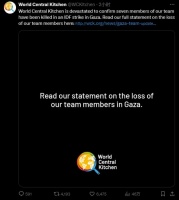 首次！美英澳等国援助人员死于以军空袭，白宫、澳总理、英国发声