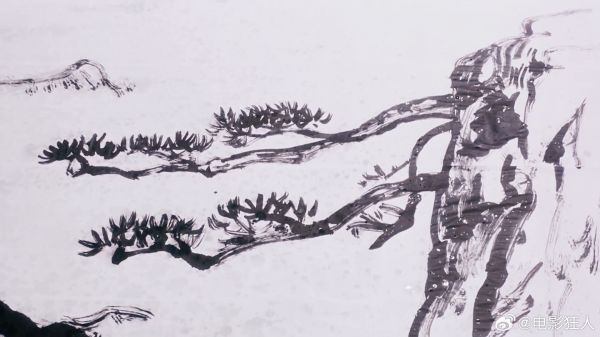 唐伯虎点秋香唐伯虎挥笔作画,不过不是用毛笔,而是用男子身体