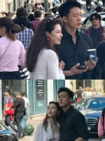 好般配的一对呀！俊男美女大大方方秀恩爱，看着好养眼好舒心！