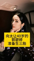 向太让40岁的郭碧婷，准备生三胎