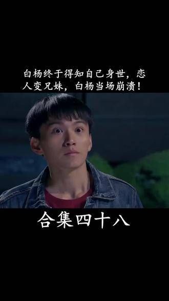 白杨的秘密揭晓,恋人转瞬成手足,震惊让白杨瞬间崩塌!