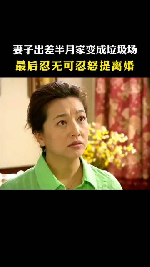 妻子出差半月家变成垃圾场,最后忍无可忍怒提离婚