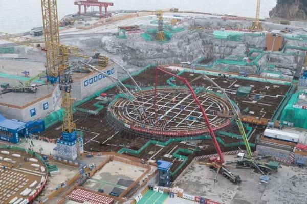 中广核福建宁德核电站5号机组主体工程开工。图片来源：中国广核集团