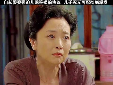 自私婆婆强迫儿媳签婚前协议,儿子忍无可忍彻底爆发