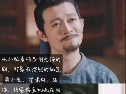 从小就是杨志刚老师的剧迷，最难忘的角色包括蒋小鱼、霍啸林、海猫、佟家儒…